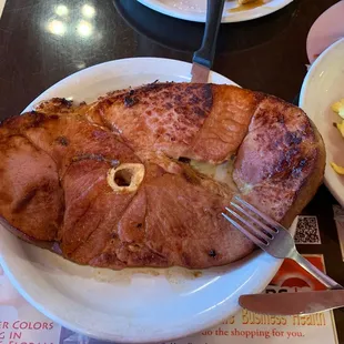 Bone in ham breakfast
