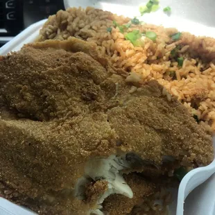 2pcs fillet tilapia with fried rice