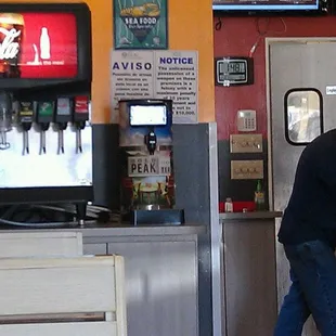 Iced tea machine dispenses good tea, not nasty tea. Nice guy again,owner?