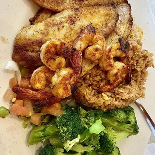 Grilled Shrimp and Fish Fillet