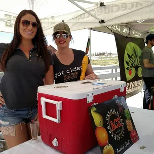 The ladies of Ace Premium Cider were pouring a flavorful pineapple cider and have ciders with all the flavors you see in the pic!