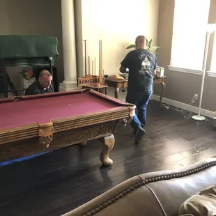 Before new home and with its tired felt...