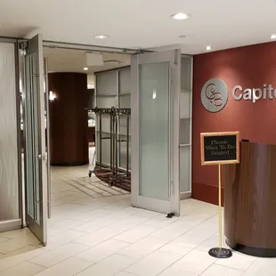 the entrance to the building