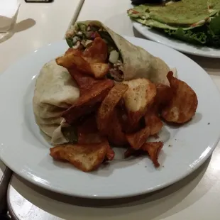 Mediterranean chicken wrap
