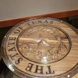 the logo on the table