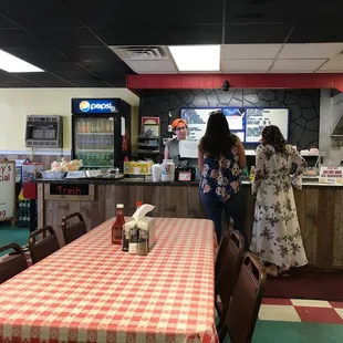 Front counter ordering area