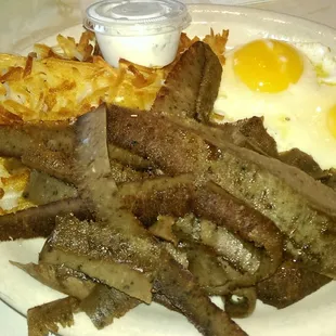 Gyro and eggs.
