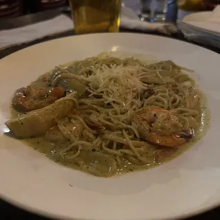 Shrimp Pesto Pasta