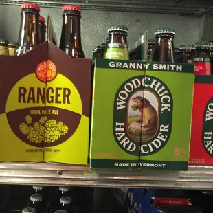 a variety of bottles