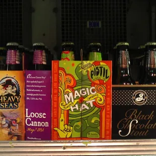 a variety of bottles