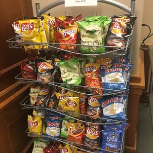 a rack of chips and chips