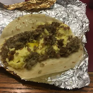Breakfast taco $1.89