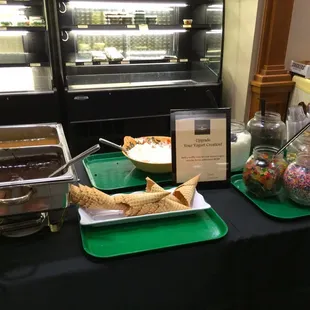 Sundae bar on Thursdays.