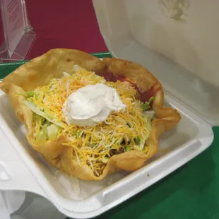 Taco Salad $6.50 has ground beef