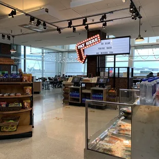 a view of the food hall