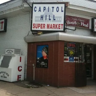 the front of the building