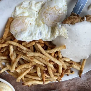 Country Fried Steak and 2 Egg