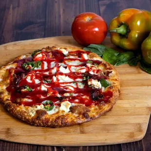 garlic butter, cream cheese, jalapenos, bacon, topped with raspberry sauce