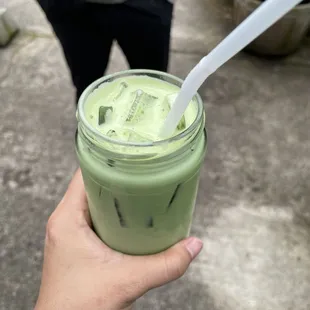 Iced Maple Matcha to go!