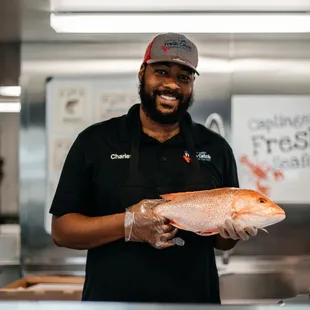 Fresh seafood is delivered daily.
