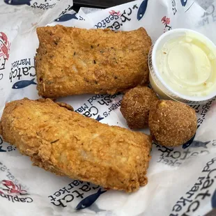 Fried Cod Dinner Plate.