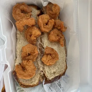 a sandwich in a plastic container