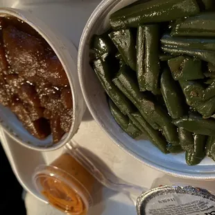 Green beans and candied yams