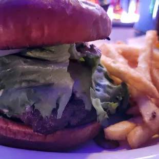 Mushroom and swiss burger