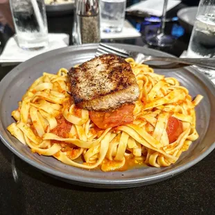 Mahi over bland noodles (Restaurant week 2023)
