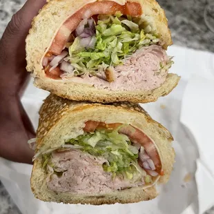Roast Turkey on seeded Italian bread!