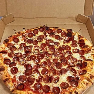 Large Pepperoni pizza
