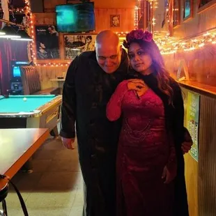 a man and a woman hugging