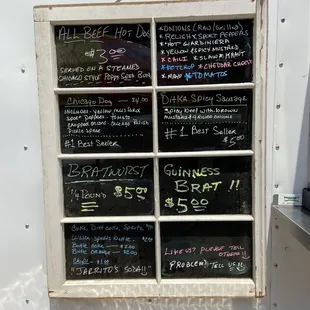 Menu board