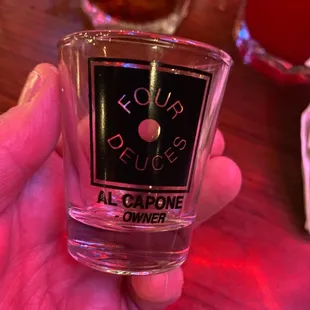 Souvenir shot glass with vip
