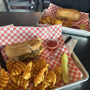 Cuban sandwich and Philly cheese steak.