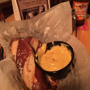 Pretzel Logs warm &amp; chewy with that big salt!
