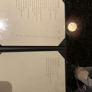 Wine list