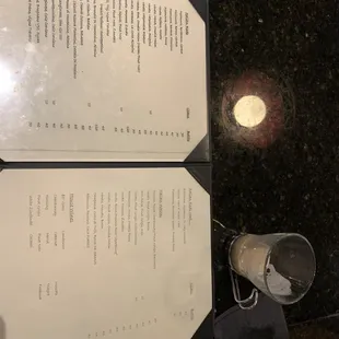 Wine list