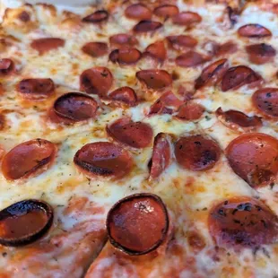 a pepperoni pizza