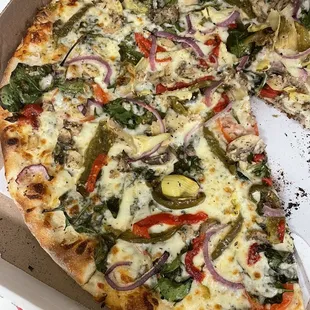 20" NY Style Thin Giant Pizza Vegetali