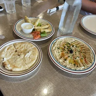 Hummus and Crispy Cheese Rolls! Delicious