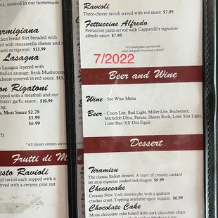 menus