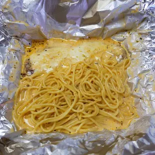 Chicken parmesean with blush sauce to go