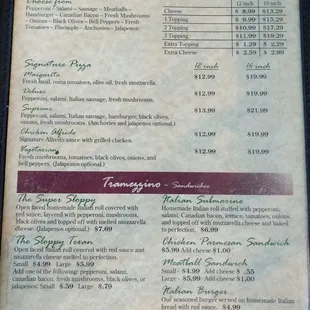 Menu, page 4 of 6