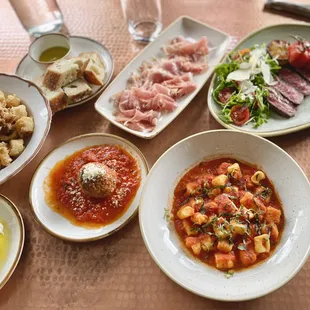 Prosciutto,meatball, Gnocchi, Sirloin