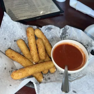 Mozzarella cheese sticks