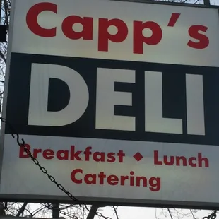 a sign for capp&apos;s deli