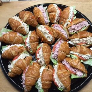 Mini croissant platter! (Chicken salad, tuna, and egg salad)