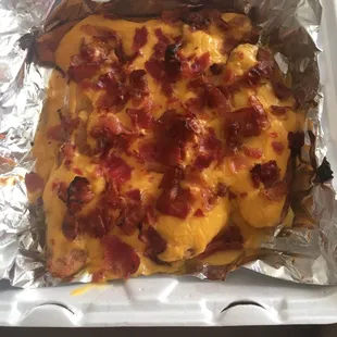 Loaded potato skins! Came with plenty of sour cream