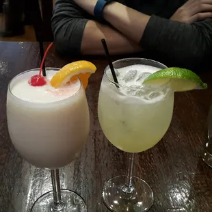 Pina colada &amp; a regular margerita.